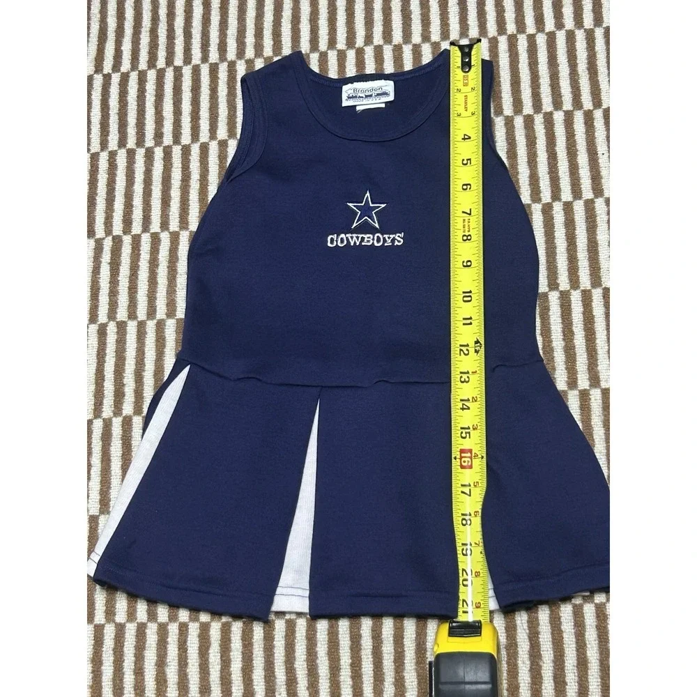 Vintage Y2K Dallas Cowboys Girls Cheerleader Dress Brandon USA Made Kids Navy